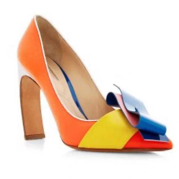 Nicholas Kirkwood x Roksanda Colorblock Heels Sculptural Pump EU 39 - Picture 2 of 6